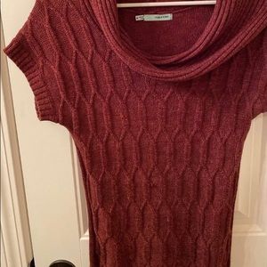 Maurice Maroon Sweater Dress